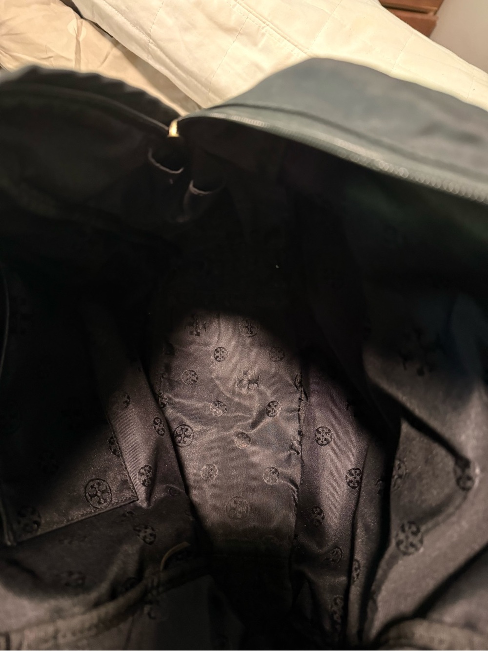 Tory Burch Black Nylon Logo Backpack - Picture 4 of 4